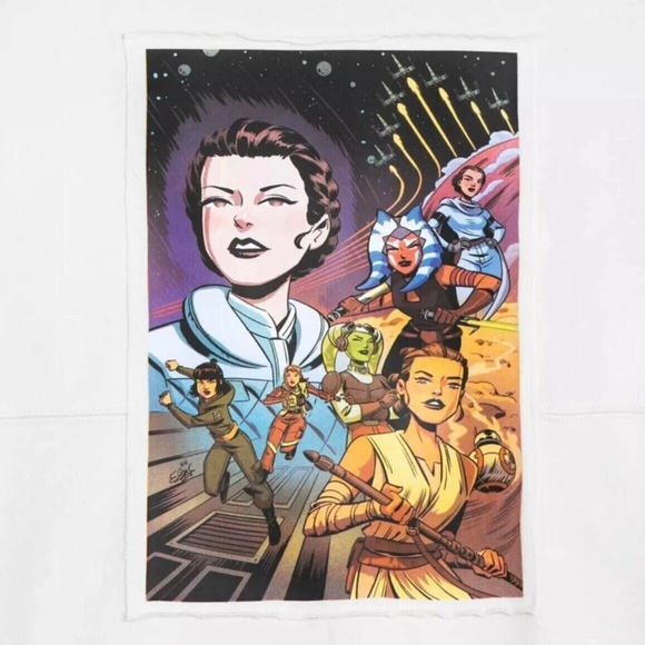 NWT Disney Star Wars 'The Force is With Us' Cropped Spirit Jersey Women's Large - Picture 4 of 9